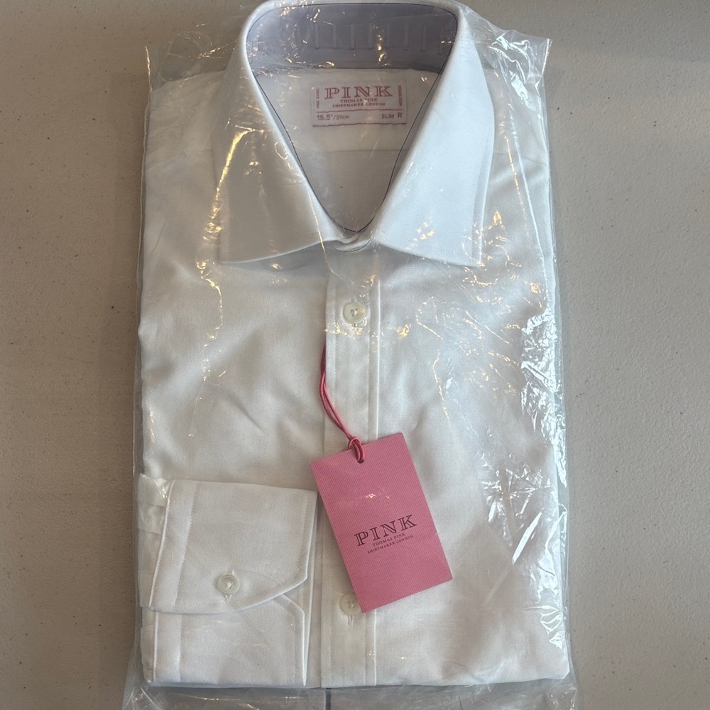Thomas Pink Men's White Dress Shirt